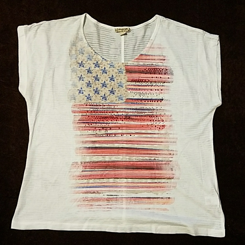 Americana embellished tee